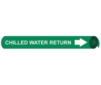 CHILLED WATER RETURN PRECOILED/STRAP-ON PIPE MARKER