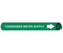CONDENSER WATER SUPPLY PRECOILED/STRAP-ON PIPE MARKER