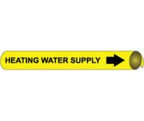 HEATING WATER SUPPLY PRECOILED/STRAP-ON PIPE MARKER