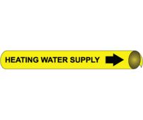 HEATING WATER SUPPLY PRECOILED/STRAP-ON PIPE MARKER