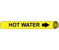 HOT WATER PRECOILED/STRAP-ON PIPE MARKER