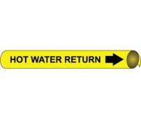 HOT WATER RETURN PRECOILED/STRAP-ON PIPE MARKER