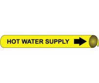HOT WATER SUPPLY PRECOILED/STRAP-ON PIPE MARKER