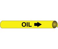 OIL PRECOILED/STRAP-ON PIPE MARKER
