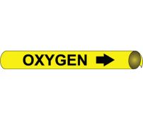 OXYGEN PRECOILED/STRAP-ON PIPE MARKER