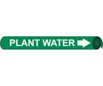 PLANT WATER PRECOILED/STRAP-ON PIPE MARKER