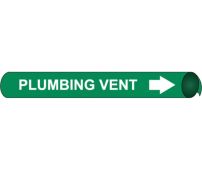 PLUMBING VENT PRECOILED/STRAP-ON PIPE MARKER