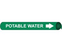 POTABLE WATER PRECOILED/STRAP-ON PIPE MARKER