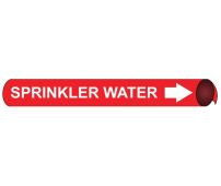 SPRINKLER WATER PRECOILED/STRAP-ON PIPE MARKER