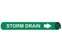 STORM DRAIN PRECOILED/STRAP-ON PIPE MARKER