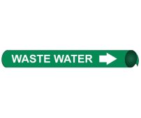 WASTE WATER PRECOILED/STRAP-ON PIPE MARKER