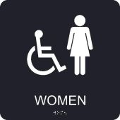 WOMEN/HANDICAPPED BRAILLE SIGN