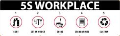 5S WORKPLACE SORT SET IN ORDER SHINE STANDARDIZE SUSTAIN BANNER