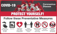 COVID-19 PROTECT YOURSELF! BANNER