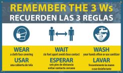 REMEMBER THE 3 W'S BANNER (ENG/ESP)