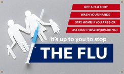 IT'S UP TO YOU TO STOP THE FLU, BANNER