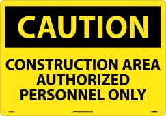 LARGE FORMAT CAUTION CONSTRUCTION AREA SIGN