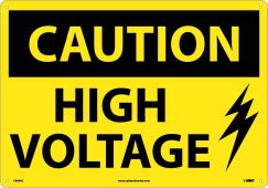 LARGE FORMAT CAUTION HIGH VOLTAGE SIGN