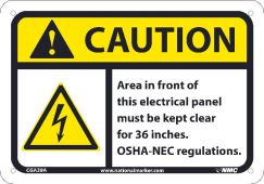 CAUTION, ELECTRICAL HAZARD SIGN