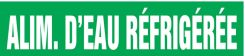French Pipe Marker: Alim. D'Eau Réfrigérée