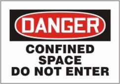 OSHA Danger Magnetic Vinyl Sign: Confined Space Do Not Enter