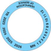 Safety Sign: Verification Of Service Collar (Blue)