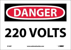 DANGER 220 VOLTS SIGN