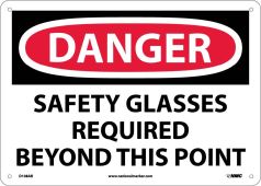DANGER EYE PROTECTION REQUIRED SIGN