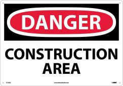 LARGE FORMAT DANGER CONSTRUCTION AREA SIGN
