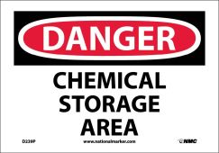DANGER CHEMICAL STORAGE AREA SIGN