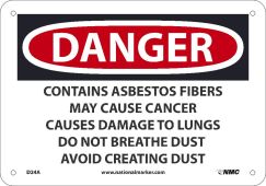 DANGER ASBESTOS MAY CAUSE CANCER SIGN