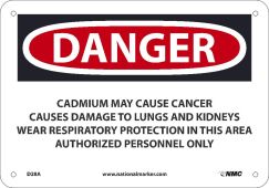 DANGER CADMIUM MAY CAUSE CANCER SIGN