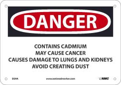 DANGER CONTAINS CADMIUM MAY CAUSE CANCER SIGN