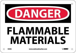 DANGER FLAMMABLE MATERIALS SIGN