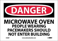 DANGER PACEMAKER RADIATION WARNING SIGN