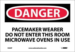 DANGER PACEMAKER RADIATION WARNING SIGN