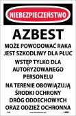 POLISH DANGER ASBESTOS SIGN