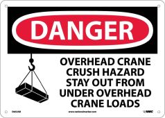 DANGER OVERHEAD CRANE SIGN