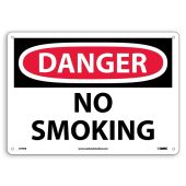 Danger, No Smoking, 10x14, Rigid Plastic