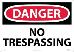 LARGE FORMAT DANGER NO TRESPASSING SIGN