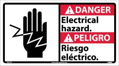 DANGER ELECTRICAL HAZARD SIGN - BILINGUAL