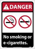 Danger No Smoking E-Cigarette Sign