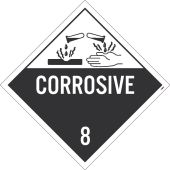 CORROSIVE 8 DOT PLACARD SIGN