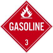 GASOLINE 3 DOT PLACARD SIGN
