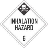 INHALATION HAZARD 6 DOT PLACARD SIGN