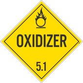 OXIDIZER 5.1 DOT PLACARD SIGN