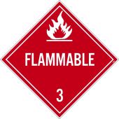 FLAMMABLE 3 DOT PLACARD SIGN