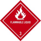 FLAMMABLE LIQUID 3 DOT LABEL