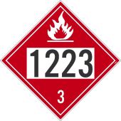1223 3 FLAMMABLE DOT PLACARD SIGN
