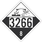 3266 8 CORROSIVE DOT PLACARD SIGN